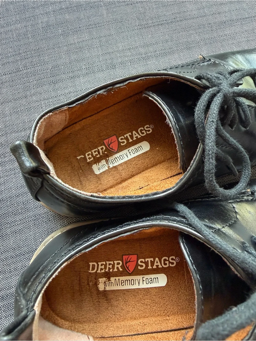 Deer Stags Black Kids Lace-Up Dress Shoes